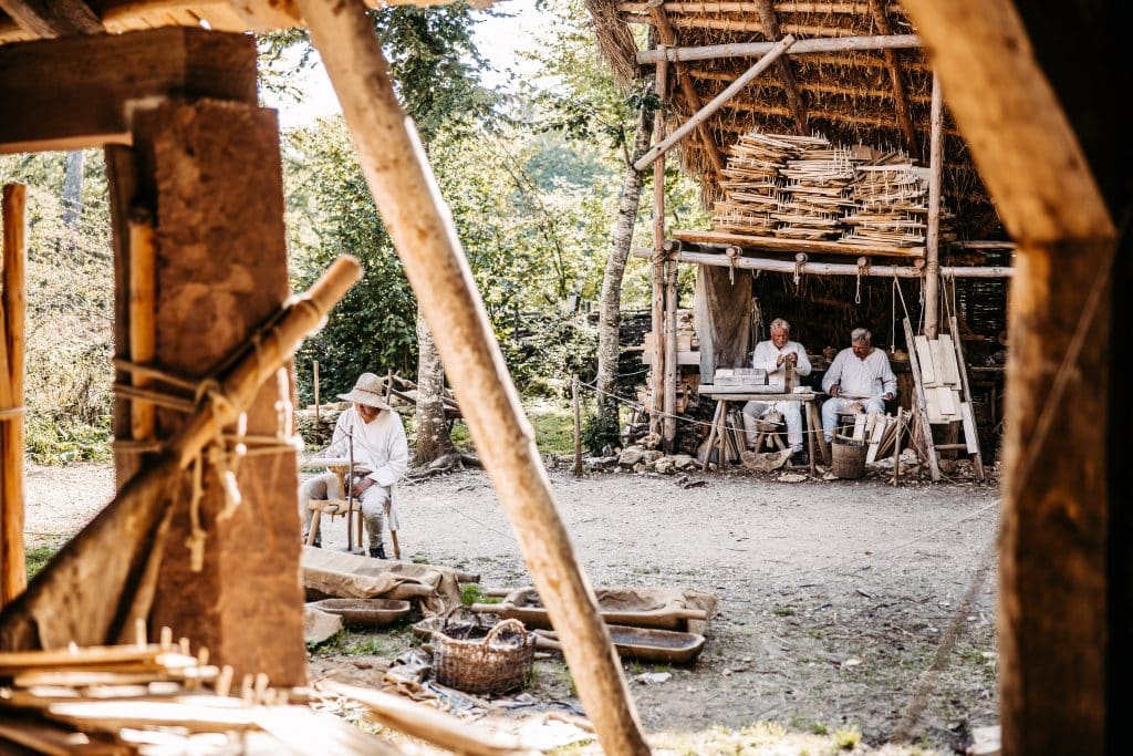 Die Klosterbaustelle auf dem Campus Galli in Meßkirch