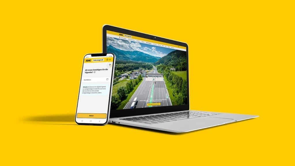 Vignetten und Streckenmaut online kaufen im ADAC Mautportal - sofort gültig oder zum Wunschtermin - am Handy oder PC. 
