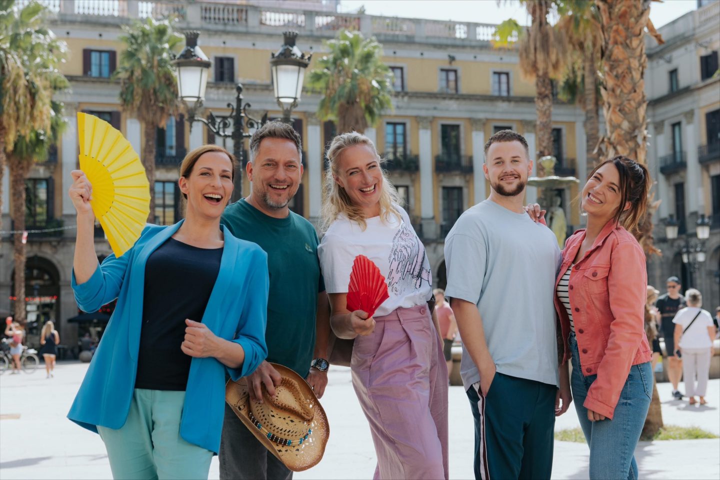 V.l.: Ulrike Frank ("Katrin"), Lars Pape ("Michi"), Eva Mona Rodekirchen ("Maren"), Felix van Deventer ("Jonas") und Iris Mareike Steen ("Lilly")