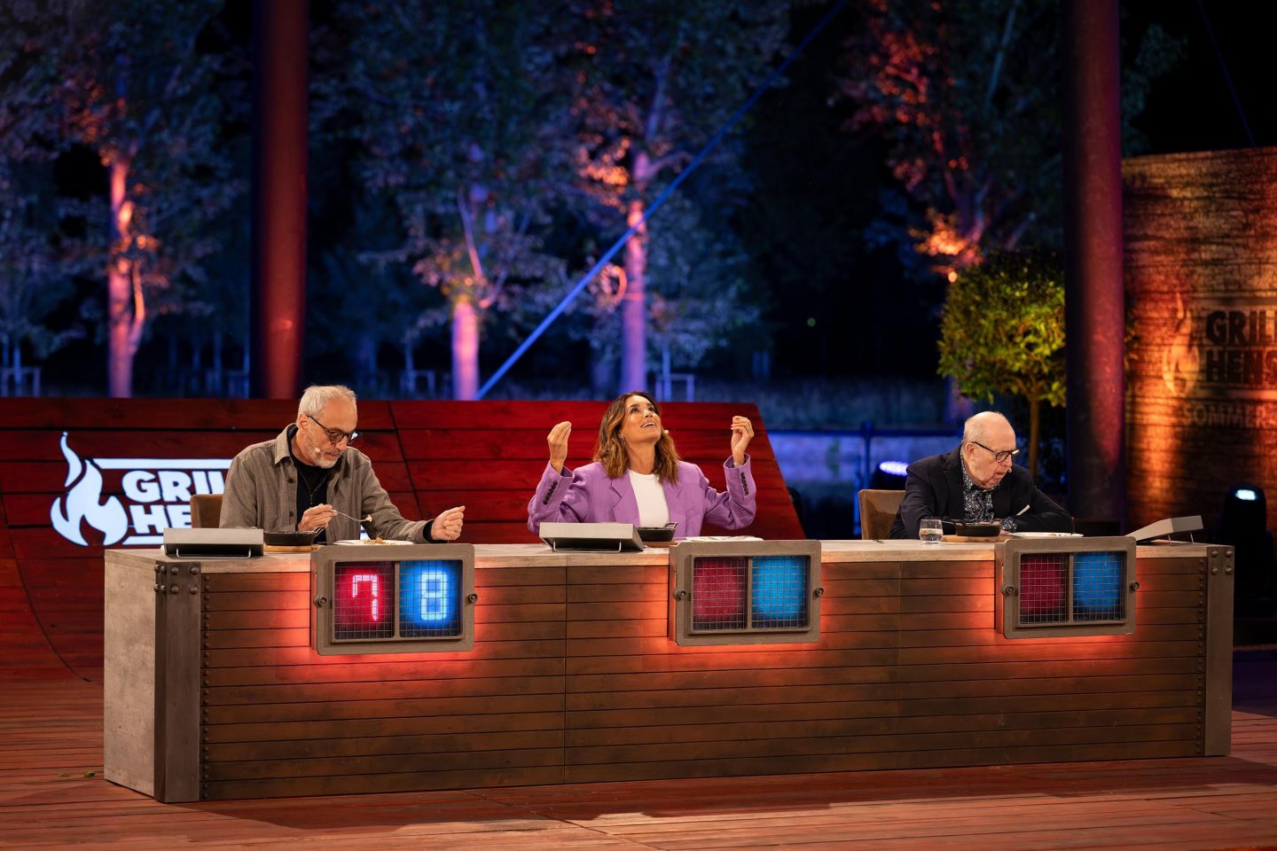 V.l.: Christian Rach, Jana Ina Zarrella, Reiner Calmund