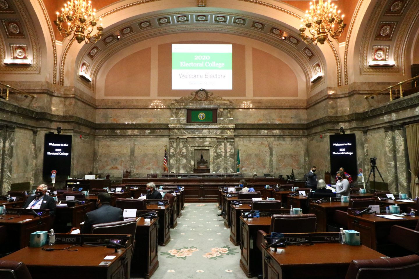 Die Versammlung des Electoral College für den Staat Washington im Jahr 2020

