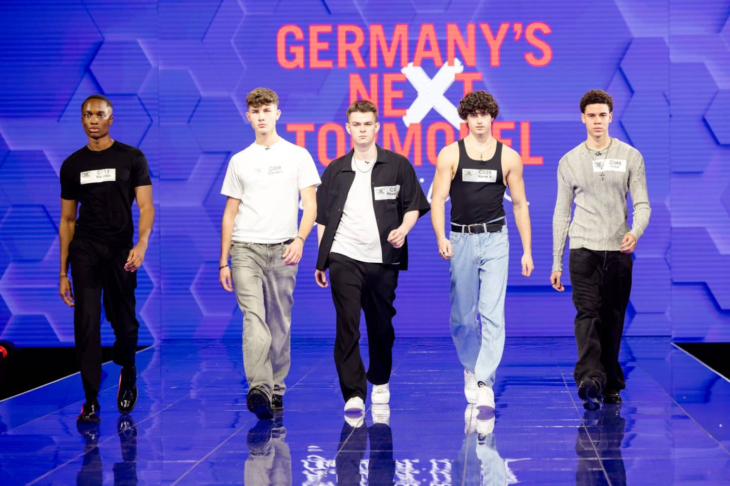 Clemens; Alex J.; Kevin; Julius auf dem Laufsteg