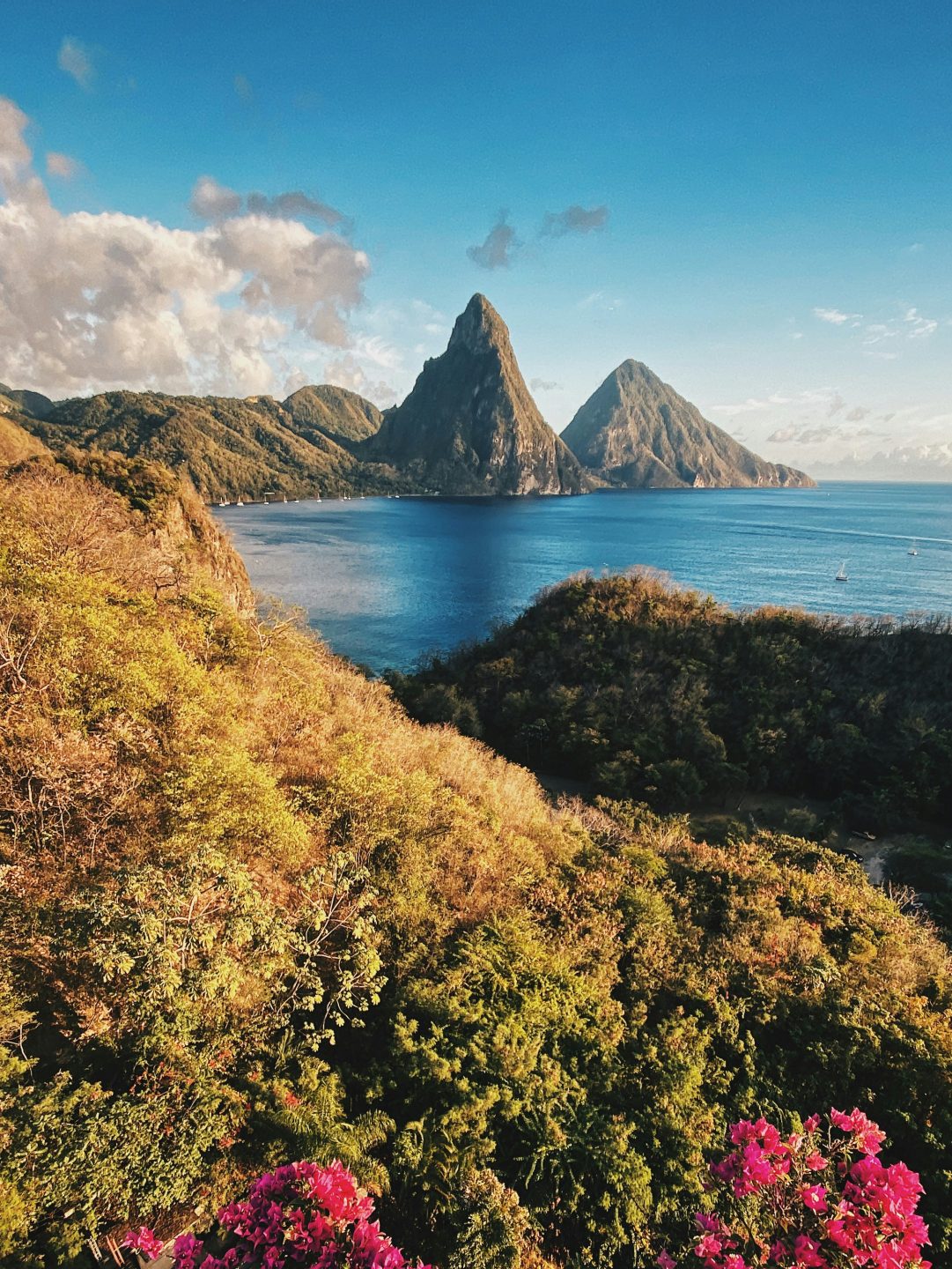 Die Vulkangipfel auf St. Lucia
