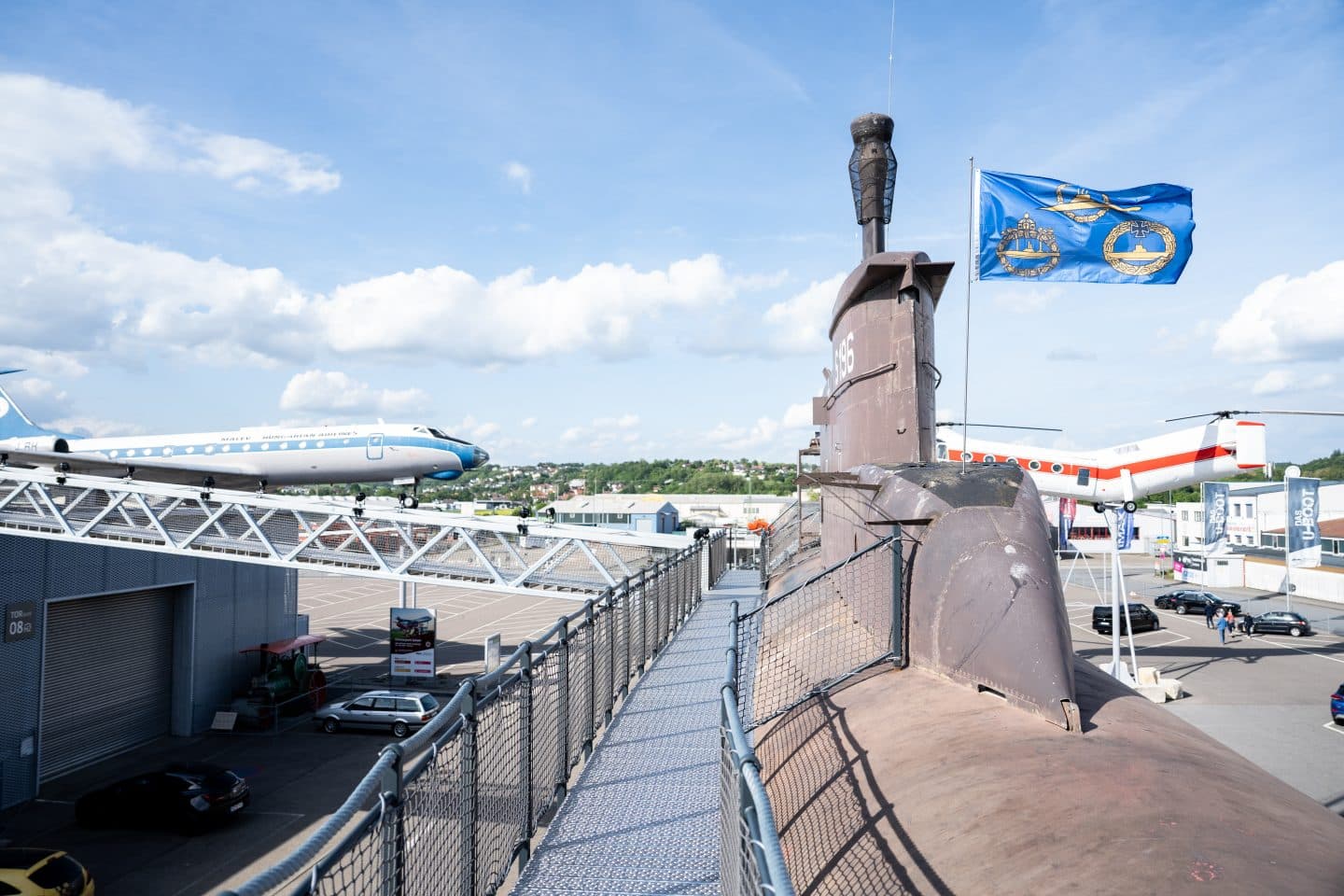 Flugzeuge und U-Boot im Technik Museum Sinsheim – spektakuläre Outdoor-Ausstellung in Baden-Württemberg.
